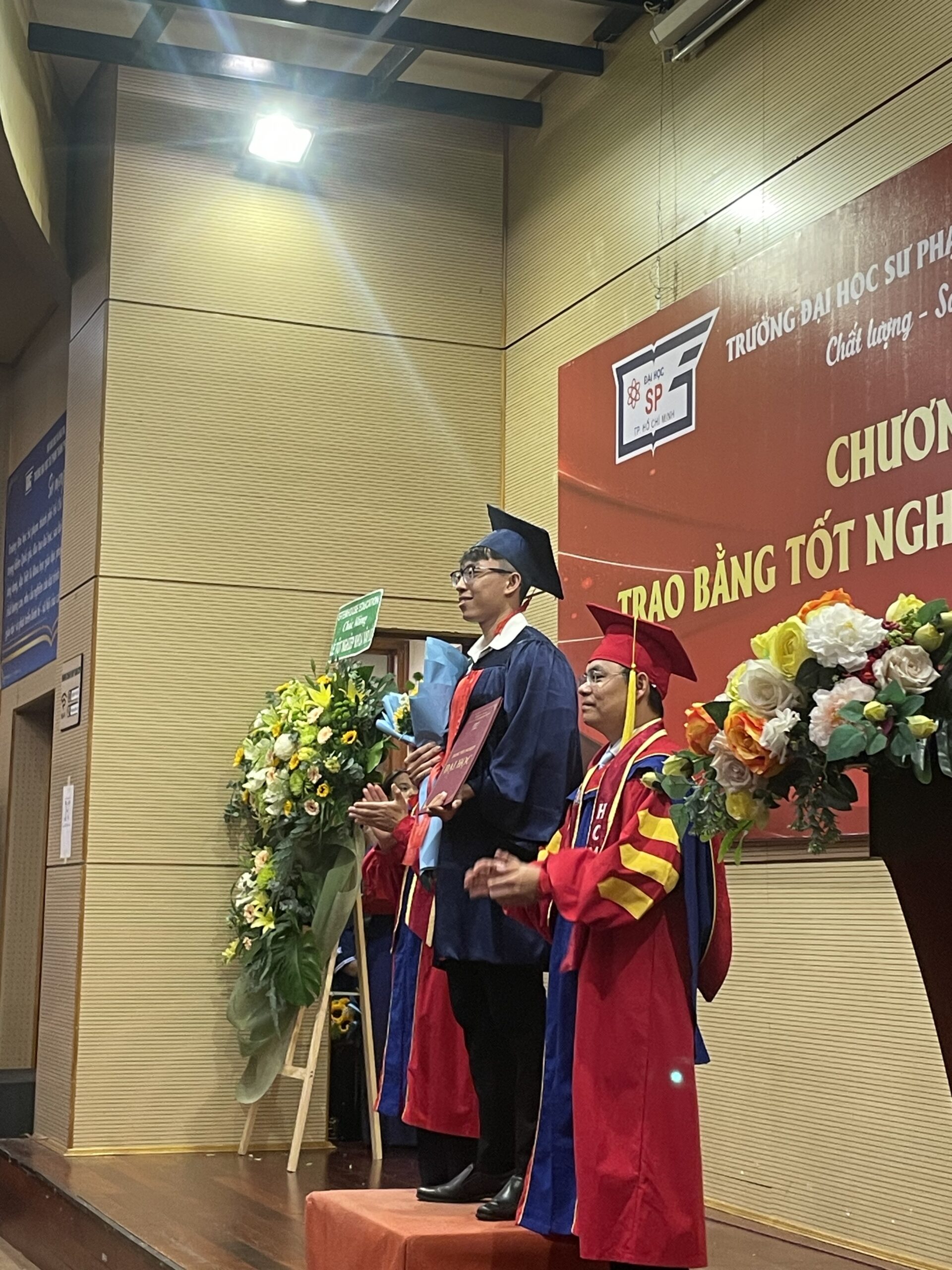 Graduation ceremony for B.S. Tung, Truong and Tuan